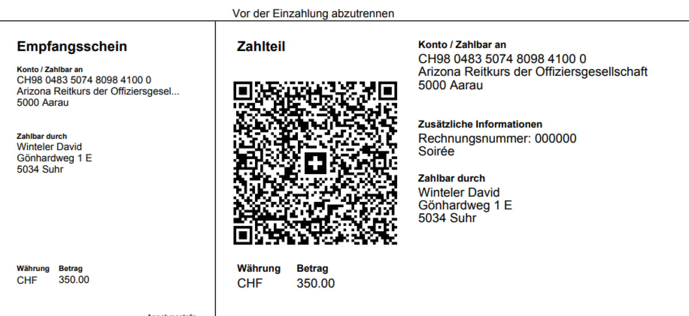 QR-Code für Bezahlung
