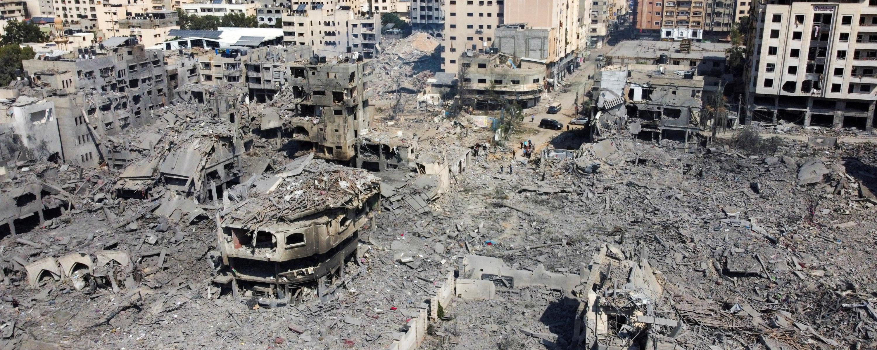 Ein zerstörtes Wohnquartier im Gaza-Streifen