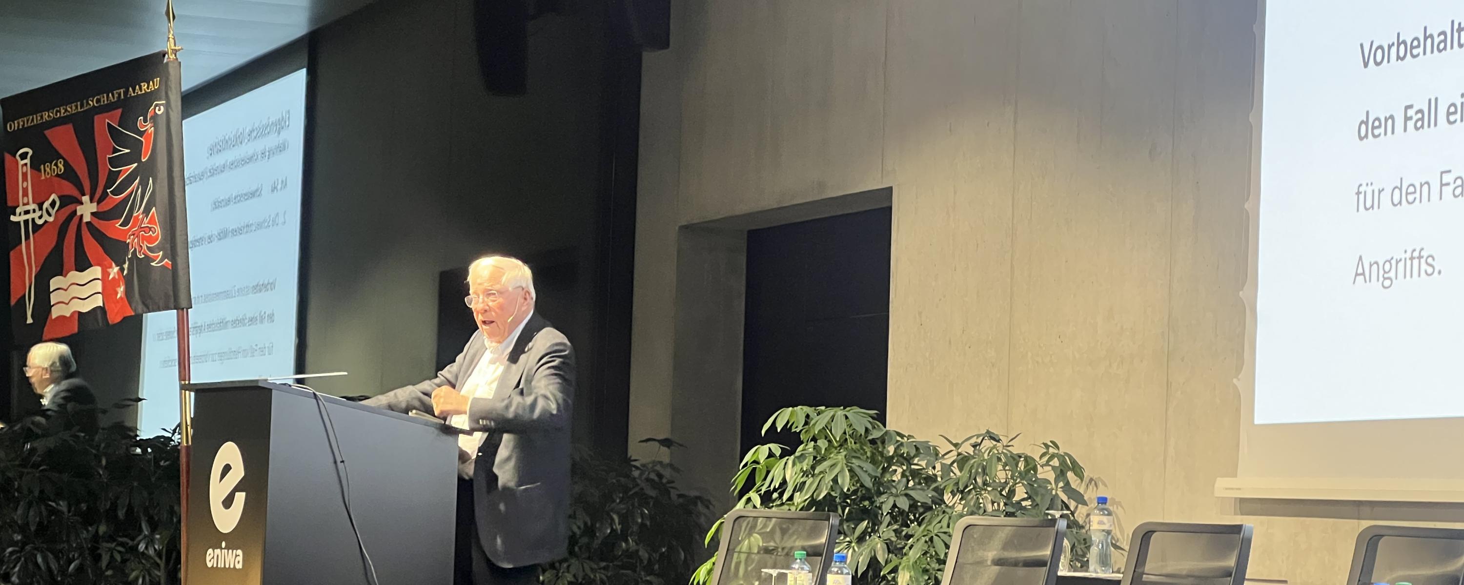 Alt Bundesrat Dr. Christoph Blocher referiert am SIPOL 2025